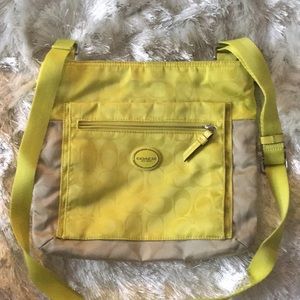 Greenish Yellow Coach bag